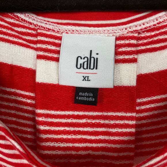 CAbi Red&White Stripe Leisure Playsuit Romper Sz.XL - Picture 9 of 16